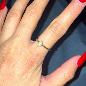 Gold and diamond ring